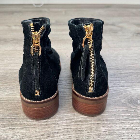 Cole Haan Grand Riona Ankle Bootie Slouch Back Zip Black Suede Womens Size 7B - Picture 3 of 9